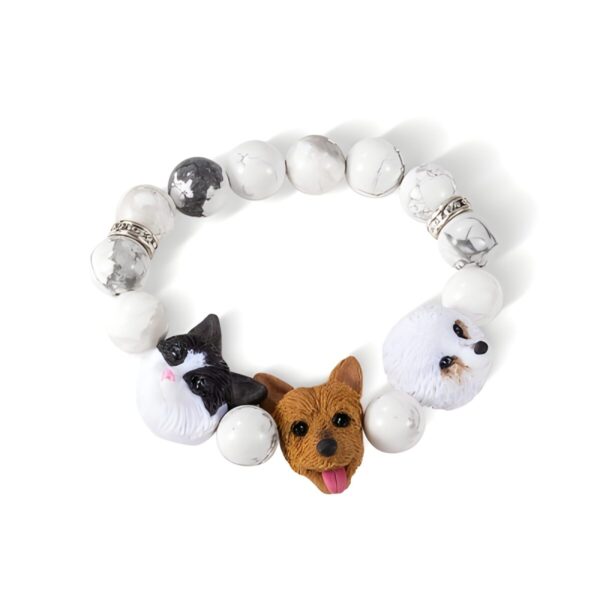 Personalized pet portrait bracelet for dog and cat moms