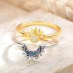 Embrace Eternal Harmony – Celestial Sun & Moon Couple Rings – For Lovers United by Cosmic Balance - Image 2