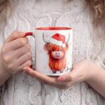 Warmth and Whimsy – Custom Highland Cow Mug with Coaster – For Cherished Moments and Cozy Celebrations - Image 4