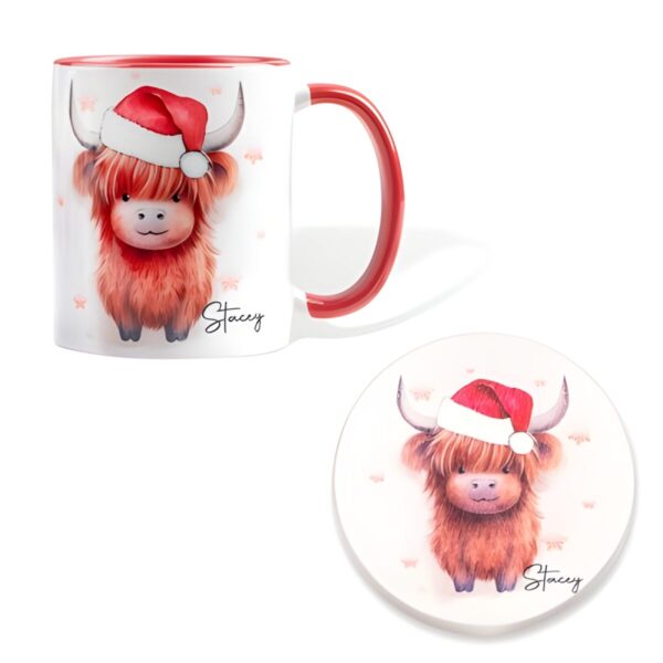 Custom Highland cow mug for cozy moments
