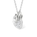 Engraved anatomical heart necklace for medical heroes