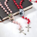 Embrace Faith and Memory – Photo Rosary Beads Necklace – A Tender Keepsake for Her Spiritual Journey - Image 2