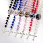 Embrace Faith and Memory – Photo Rosary Beads Necklace – A Tender Keepsake for Her Spiritual Journey - Image 3