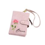 Carry Your Birth Month’s Bloom – Tri-Fold Vegan Leather Wallet – A Cherished Keepsake for Her - Image 11