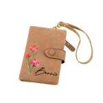 Carry Your Birth Month’s Bloom – Tri-Fold Vegan Leather Wallet – A Cherished Keepsake for Her - Image 7