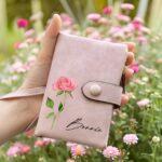 Personalized birth flower wallet for meaningful gifting
