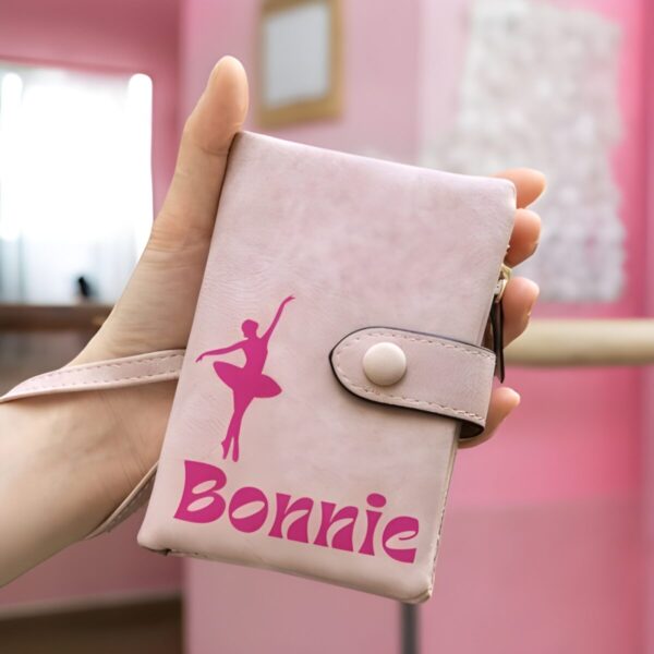 Custom ballet wallet for women and girls who love to twirl