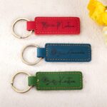 Carry Your Story – Custom Birth Flower Leather Keychain – A Cherished Token for Loved Ones and Special Moments - Image 3