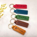 Carry Your Story – Custom Birth Flower Leather Keychain – A Cherished Token for Loved Ones and Special Moments - Image 4