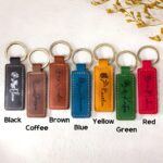 Carry Your Story – Custom Birth Flower Leather Keychain – A Cherished Token for Loved Ones and Special Moments - Image 6