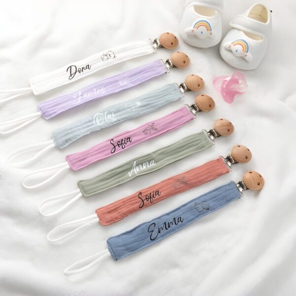 Custom name pacifier strap for babies and newborns