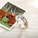 Embrace the Bond – Custom Highland Cow Ring – A Cherished Gift for Mom and Daughter - Image 2