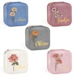 Carry Your Story – Birth Flower Jewelry Travel Case – A Thoughtful Keepsake for Her Special Moments - Image 9