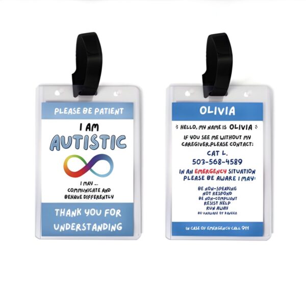 Personalized autism identification card for children's safety