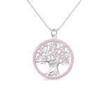 Heart Tree Birthstone Necklace symbolizing everlasting love