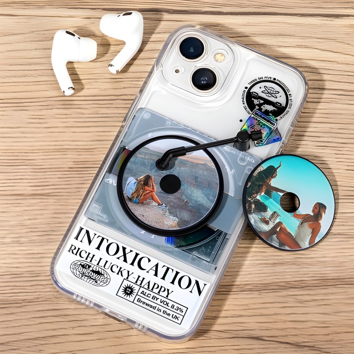 Custom vinyl record iPhone case for music lovers