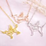 Carry Their Spirit Close – Custom Dog Silhouette Necklace with Angel Wings – For Cherished Pet Lovers and Memorials - Image 4