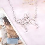 Carry Their Spirit Close – Custom Dog Silhouette Necklace with Angel Wings – For Cherished Pet Lovers and Memorials - Image 6