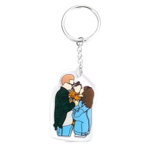 Personalized portrait keychain gift for loved ones