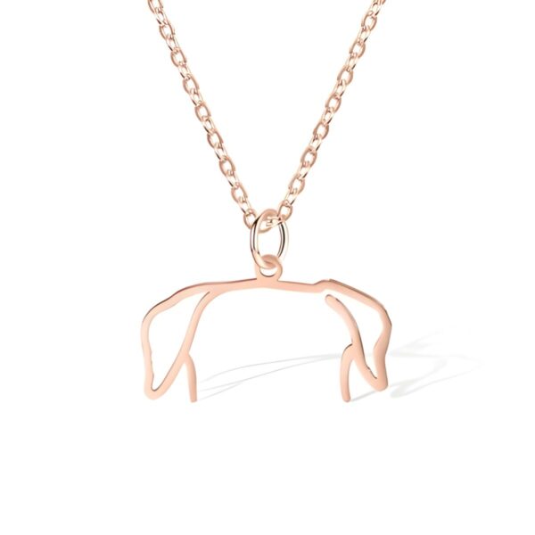 Custom dog ears silhouette necklace for pet lovers