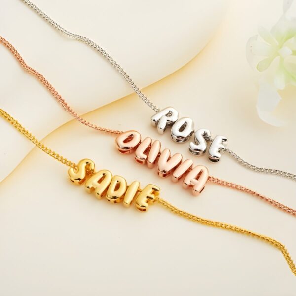 Personalized balloon initial necklace for heartfelt moments