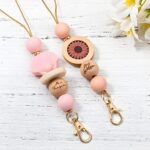 Embrace Everyday Elegance – Custom Name Beaded Lanyard with Boho Floral Charm – For Her Special Moments - Image 2
