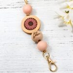 Embrace Everyday Elegance – Custom Name Beaded Lanyard with Boho Floral Charm – For Her Special Moments - Image 4