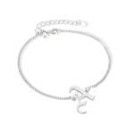 Embrace Timeless Elegance – Old English Initial Sterling Silver Bracelet – A Cherished Gift for Her Special Moments - Image 2