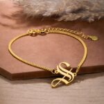 Embrace Timeless Elegance – Old English Initial Sterling Silver Bracelet – A Cherished Gift for Her Special Moments - Image 4