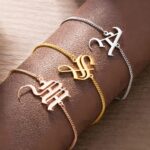 Embrace Timeless Elegance – Old English Initial Sterling Silver Bracelet – A Cherished Gift for Her Special Moments - Image 5