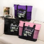 Carry Your Faith with Grace – Custom Cross & Floral Bible Tote – For Cherished Study Moments and Fellowship - Image 3