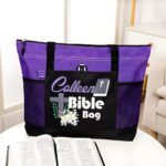 Carry Your Faith with Grace – Custom Cross & Floral Bible Tote – For Cherished Study Moments and Fellowship - Image 4
