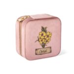 Carry Your Story – Velvet Birth Flower Jewelry Case with Custom Name – A Treasured Companion for Her Special Moments - Image 11