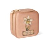 Carry Your Story – Velvet Birth Flower Jewelry Case with Custom Name – A Treasured Companion for Her Special Moments - Image 14
