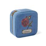 Carry Your Story – Velvet Birth Flower Jewelry Case with Custom Name – A Treasured Companion for Her Special Moments - Image 9