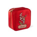 Carry Your Story – Velvet Birth Flower Jewelry Case with Custom Name – A Treasured Companion for Her Special Moments - Image 10