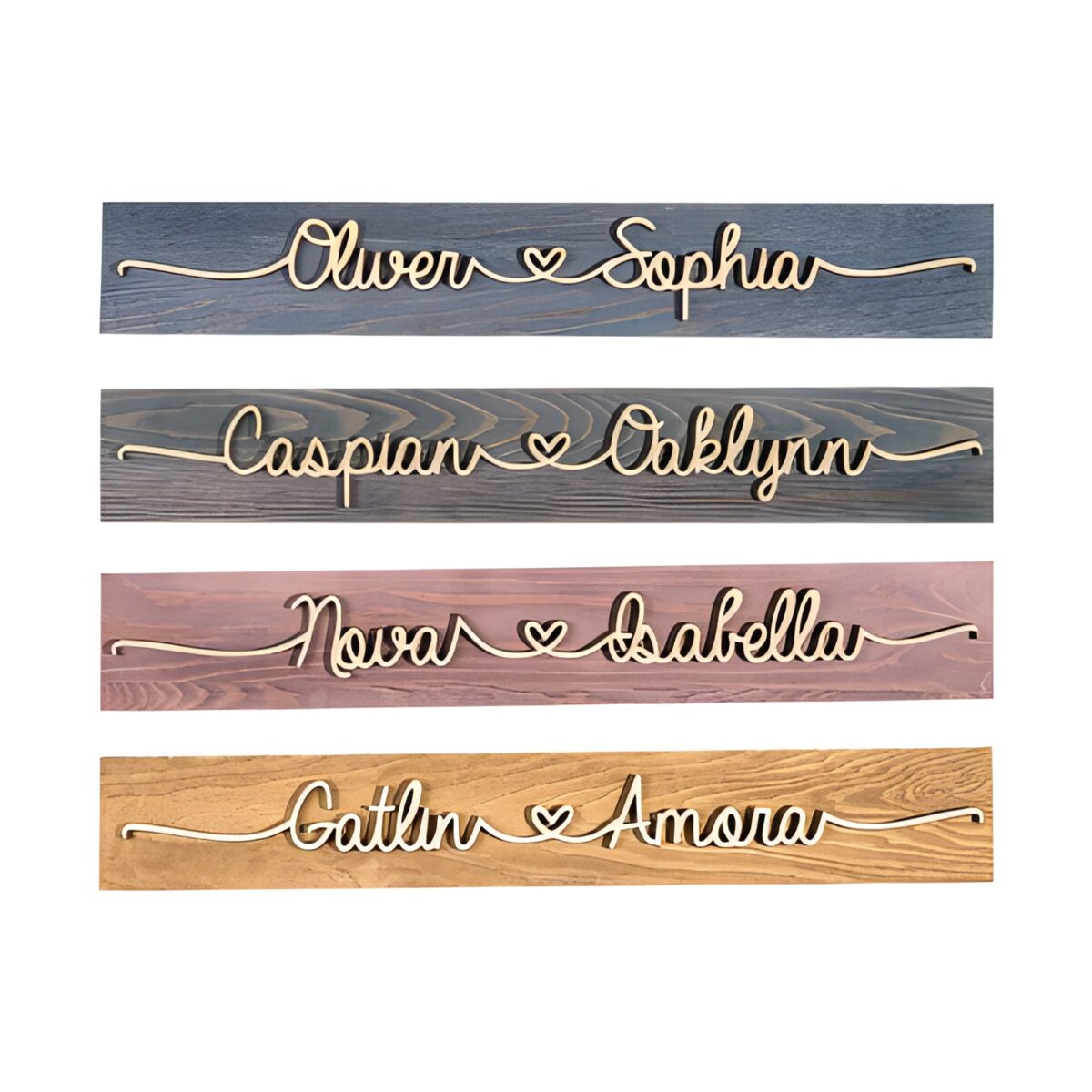 Custom wooden couples name sign for love stories