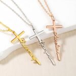 Embrace Faith and Identity – Custom Cross Name Necklace – A Cherished Keepsake for Sacred Milestones - Image 3