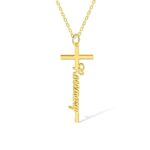 Embrace Faith and Identity – Custom Cross Name Necklace – A Cherished Keepsake for Sacred Milestones - Image 7
