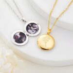 Embrace Memories in Bloom – Birth Flower Photo Locket Necklace – A Cherished Keepsake for Mom and Grandma - Image 7