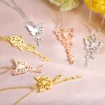 Embrace New Beginnings – Dainty Birth Butterfly Name Necklace – A Cherished Keepsake for Mom, Wife, or Best Friend - Image 3