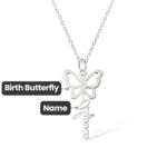 Embrace New Beginnings – Dainty Birth Butterfly Name Necklace – A Cherished Keepsake for Mom, Wife, or Best Friend - Image 9