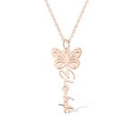 Personalized birth butterfly necklace for cherished moments
