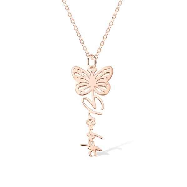 Personalized birth butterfly necklace for cherished moments