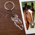Custom horse facial marking keychain for equestrian hearts