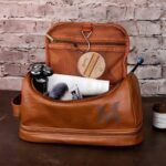 Carry His Story – Custom Leather Toiletry Bag with Heartfelt Message – For Him on Special Occasions - Image 4
