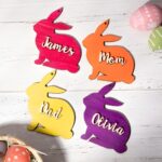 Add a Personal Touch to Easter Baskets – Custom Wooden Name Tags in Bunny & Festive Shapes - Image 2
