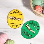 Add a Personal Touch to Easter Baskets – Custom Wooden Name Tags in Bunny & Festive Shapes - Image 3