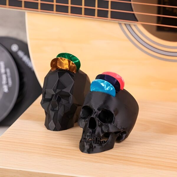 Skull guitar pick holder for passionate musicians