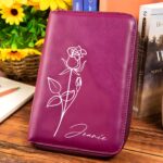 Carry Your Story – Birth Flower Leather Journal Organizer – For Inspired Travelers and Dreamers - Image 5